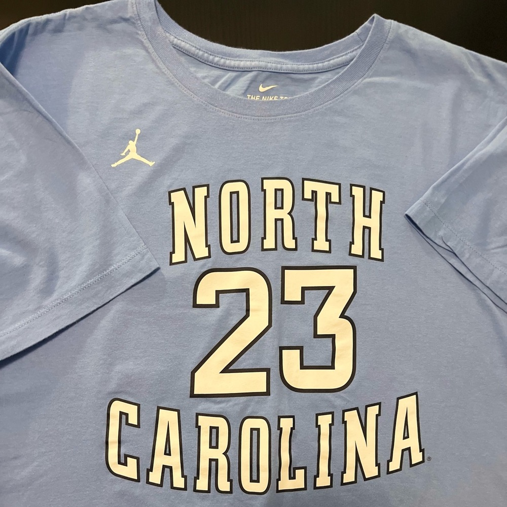 Nike Air Jordan Carolina Blue T shirt with 23 number